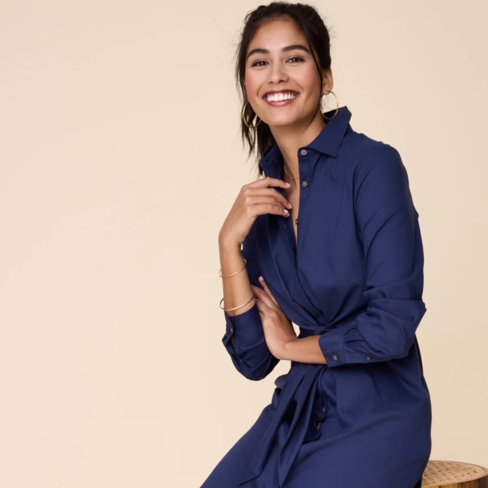 UNTUCKit Stretch Cotton Lisa Shirt Dress